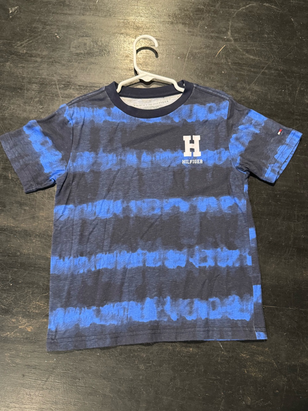Tommy Hilfiger Kids Blue Tie-Dye Logo Tee